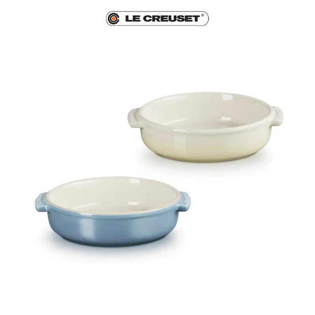 【Le Creuset】瓷器西班牙小菜盤14cm(礦石藍/沙丘白 2色選1)