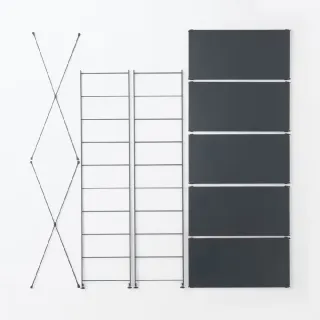 【MUJI 無印良品】SUS鋼製層架組/深灰/寬/大 (大型家具配送)