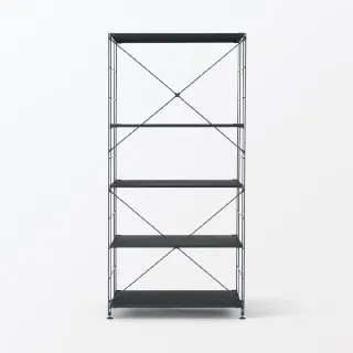 【MUJI 無印良品】SUS鋼製層架組/深灰/寬/大 (大型家具配送)
