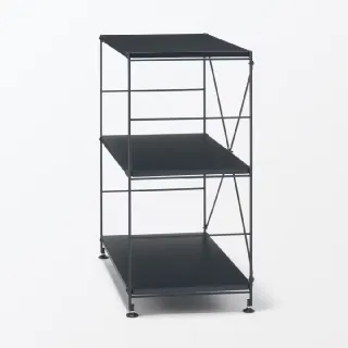 【MUJI 無印良品】SUS鋼製層架組/深灰/寬/小 (大型家具配送)