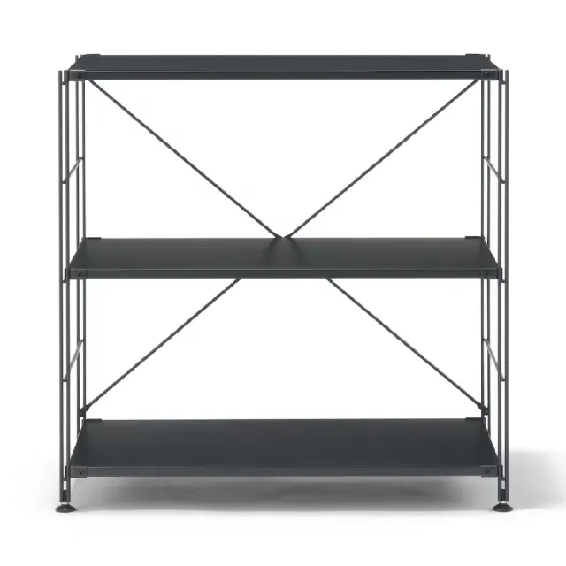 【MUJI 無印良品】SUS鋼製層架組/深灰/寬/小 (大型家具配送)