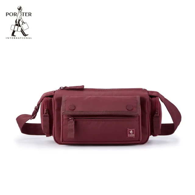 【PORTER INTERNATIONAL】穩定步調ANCHOR斜背包-S(磁磚紅)