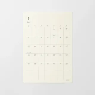 【MIDORI】《2027 年 MD Calendar 月曆貼紙》M size