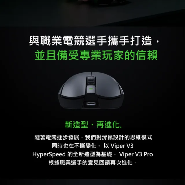 2入【Razer 雷蛇】Viper V3 Pro 毒奎V3 專業版 無線電競滑鼠