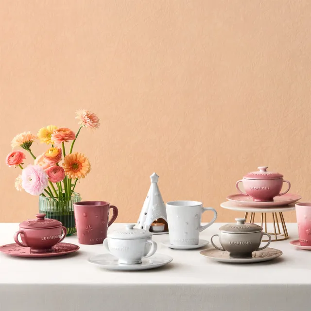 【Le Creuset】瓷器燭台(星塵之光/棉花白)