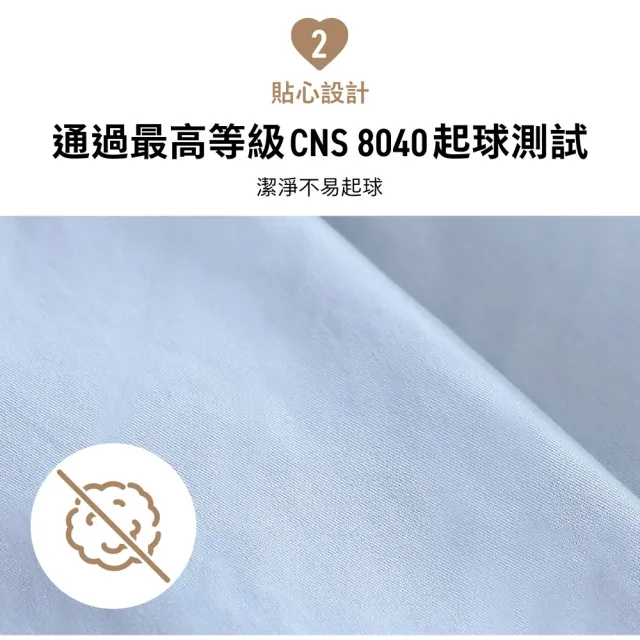 【3M】新一代純棉防蹣床包-雙人加大(北歐藍/奶油米/清水灰三色選)