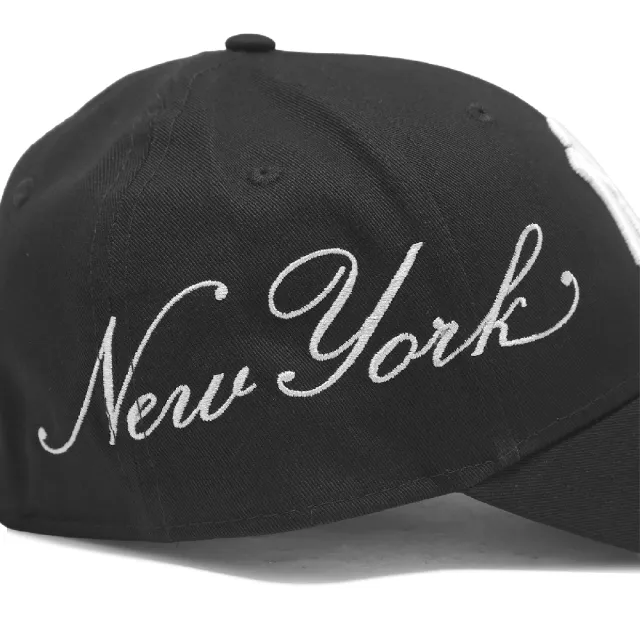 【NEW ERA】棒球帽 940 Cross Panels Script 紐約洋基 黑 草寫 NE15169426
