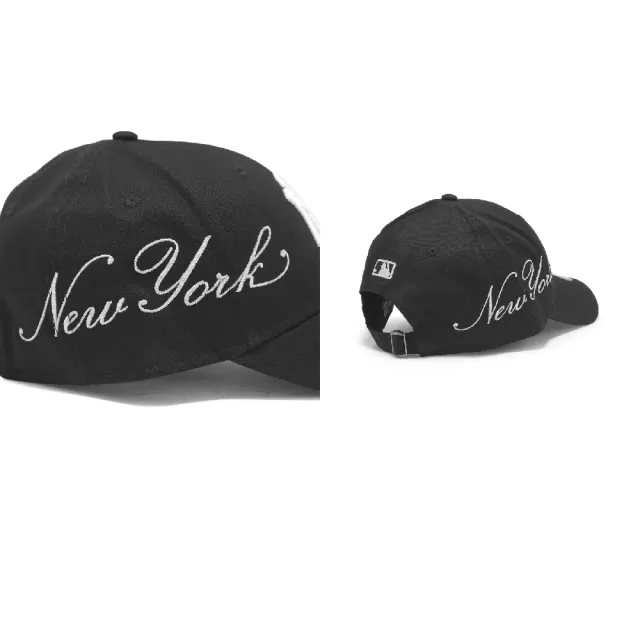 【NEW ERA】棒球帽 940 Cross Panels Script 紐約洋基 黑 草寫 NE15169426