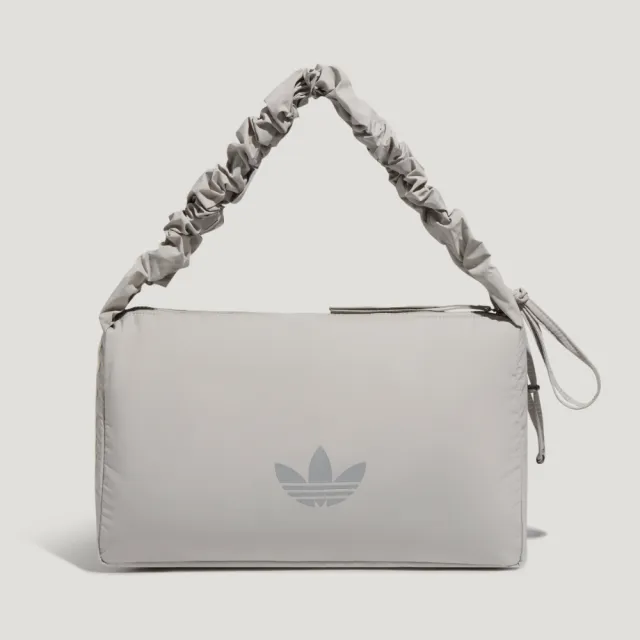 【adidas 愛迪達】肩背包 LI3262 ORIGINALS褶皺肩帶輕量肩背包 灰色