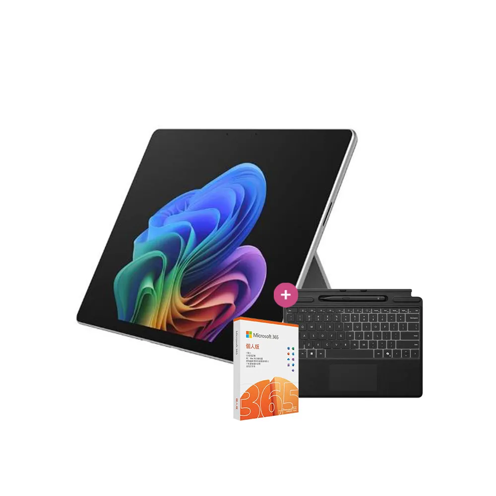【Microsoft 微軟】鍵盤蓋組+365個人組★Surface Pro-13吋觸控AI筆電(第12版/X2 Elite/16G/512G/OLED/W11H)