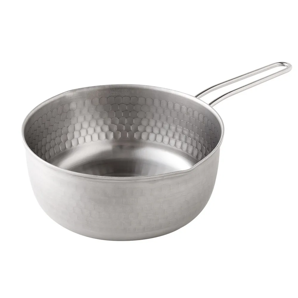 【Arnest】日本製不銹鋼雙口雪平鍋-20cm(電磁爐可用 IH爐  不挑爐具 單手鍋)