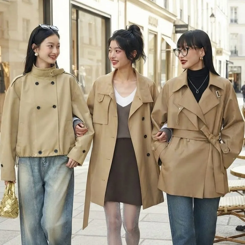 【巴黎精品】現貨+預購 女風衣外套中長版大衣-寬鬆休閒設計感中長款女風衣外套6款j1a1nv3 C