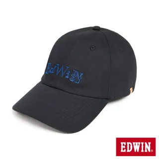 【EDWIN】配件 經典印花棒球帽(黑色)