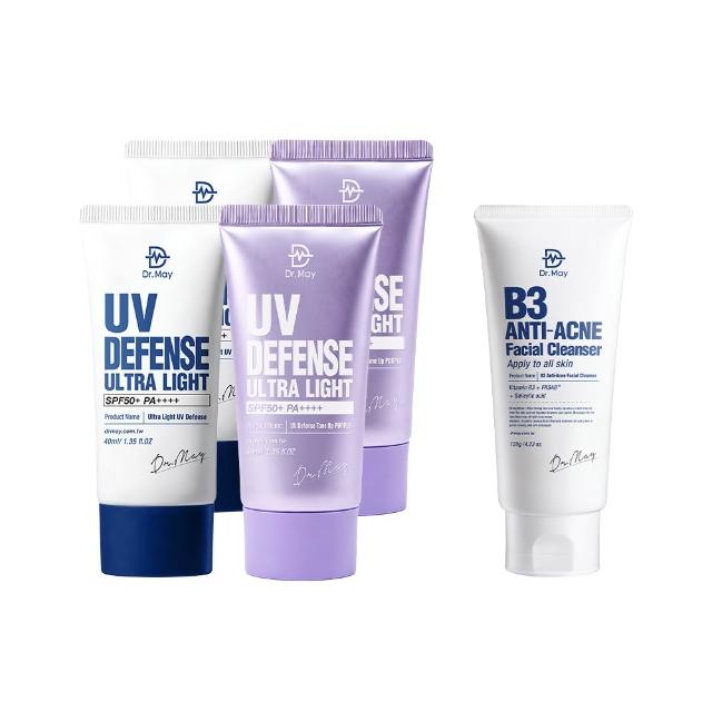 【Dr. May 美博士】專業隔離清爽/高效/潤色/紫色防曬乳 SPF50+PA++++四入組(依規格說明)