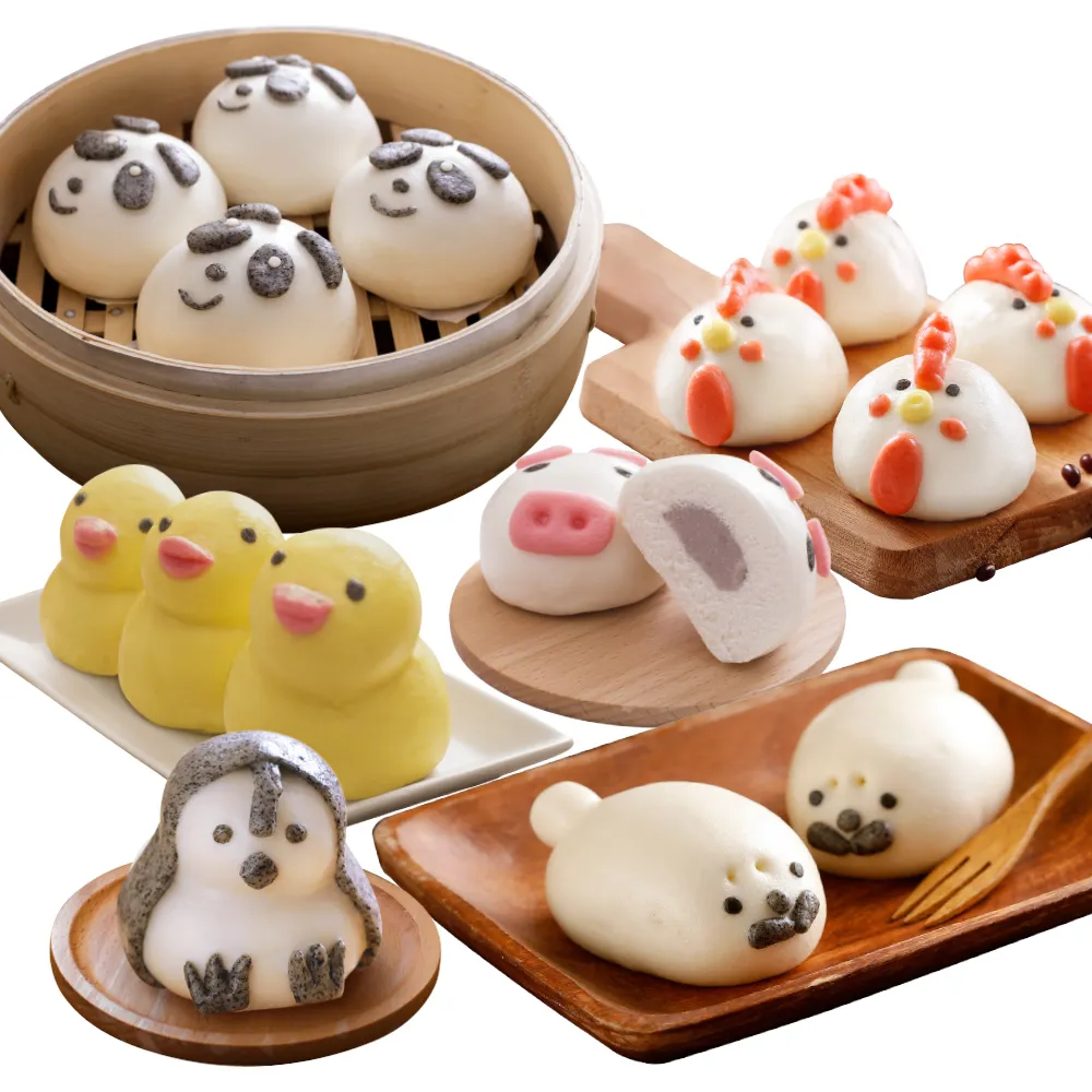【禎祥食品】超卡哇依造型甜包任選組(600g/包 X 五包組 共50粒)