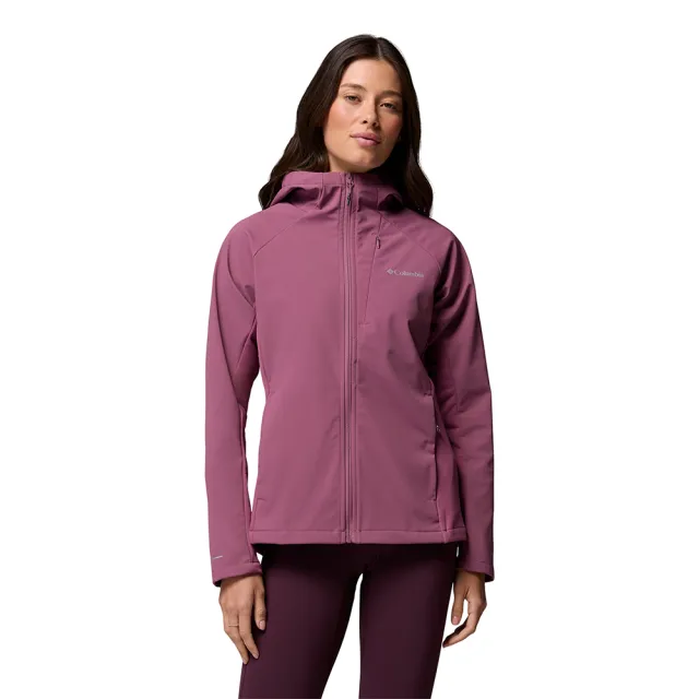 【Columbia 哥倫比亞】女款-防潑水軟殼外套-Trailborne™ Softshell-果莓色(UWR24230CI/KF)