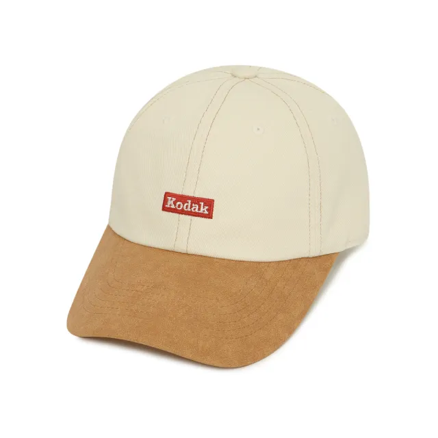 【KODAK Apparel】官方旗艦館 柯達 中性 帽子 / 可調式 復古丹寧 寬版棒球帽 IVORY 象牙白 / KB627027IVR