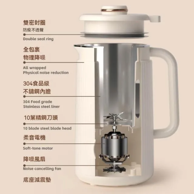 【Felsted 菲仕德】豆漿機 全自動破壁機 304不鏽鋼 破壁料理機 果汁機 榨汁機 奶昔機 智慧預約 自動清洗