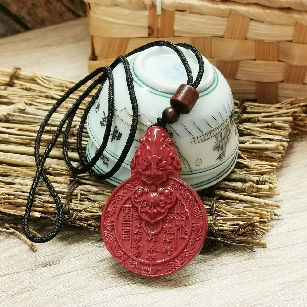財神小舖】硃砂-山鬼花錢貔貅招財擋煞項鍊(已開光/財運/化煞/護身/開運