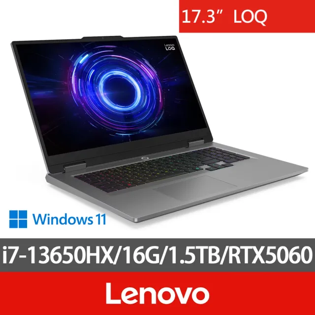 【Lenovo】特仕版 17.3吋電競筆電(LOQ 17IRX10 83JH00EGTW/i7-13650HX/16G/1TB+512G/RTX5060/W11)