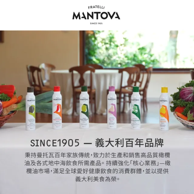 【MANTOVA】義大利酪梨油噴霧6瓶組-箱購 (200毫升*6瓶)