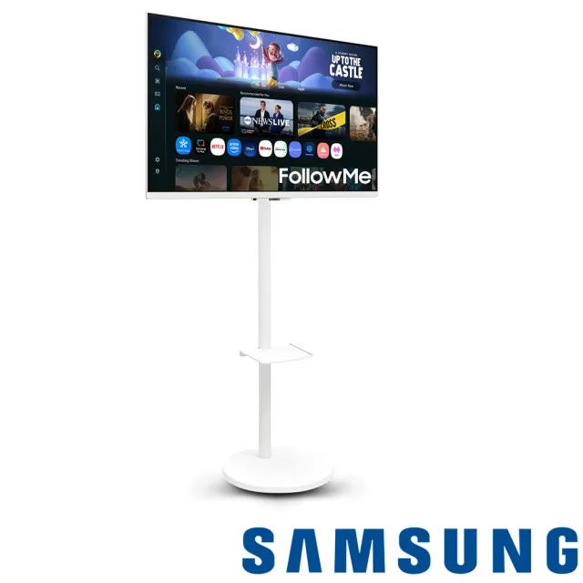 【Samsung 三星】FollowMe移動式 AI智慧聯網螢幕組★S32FM501EC 32型M5智慧聯網螢幕(內建喇叭/遙控器)