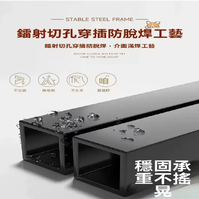 【ZHIPU 芝浦】寵物籠 帶輪寵物別墅 家用室內狗籠 92*65.5*93cm狗屋窩 防越獄狗別墅 帶抽拉托盤 定製款L