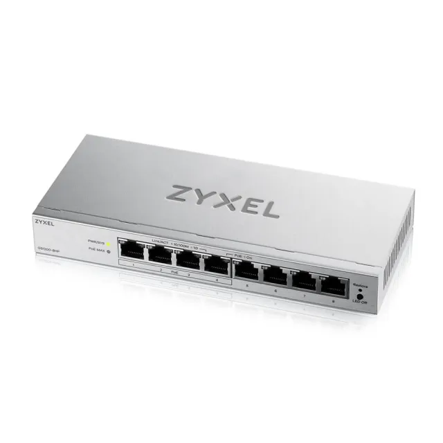 【ZyXEL 合勤】GS1200-8HP 網頁管理型8埠Gigabit乙太網路交換器