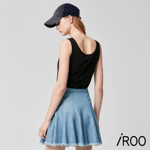 【iROO】傘型牛仔短裙