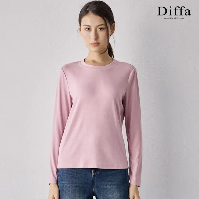 【Diffa】親膚長袖針織衫-女