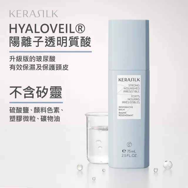 【KERASILK】水誘晶漾髮露75ml☆絲馭洸特殊個別處方(乾性、缺水受損髮質適用/持久滋潤/保濕修護/減少分岔)