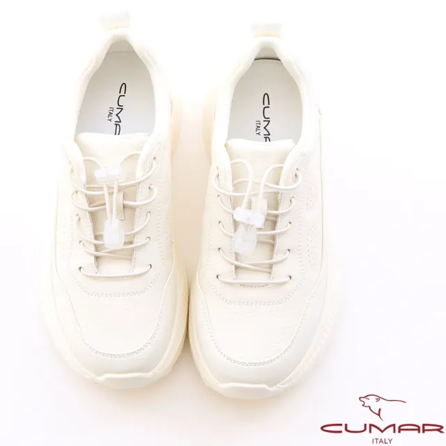【CUMAR】頂級舒適厚底輕量休閒鞋726-505(白色 )