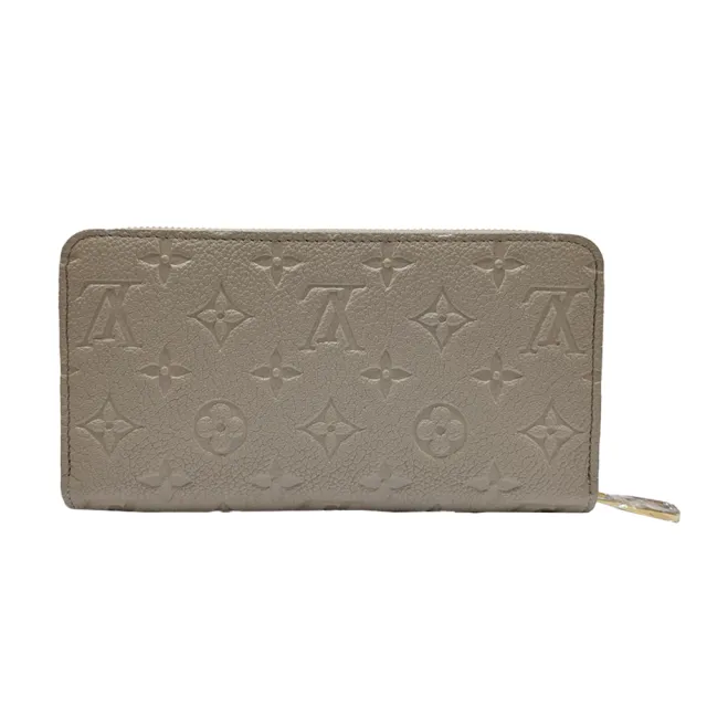 【Louis Vuitton 路易威登】M28792 經典Monogram Empreinte柔軟粒面壓花牛皮拉鍊長夾(斑鳩灰)