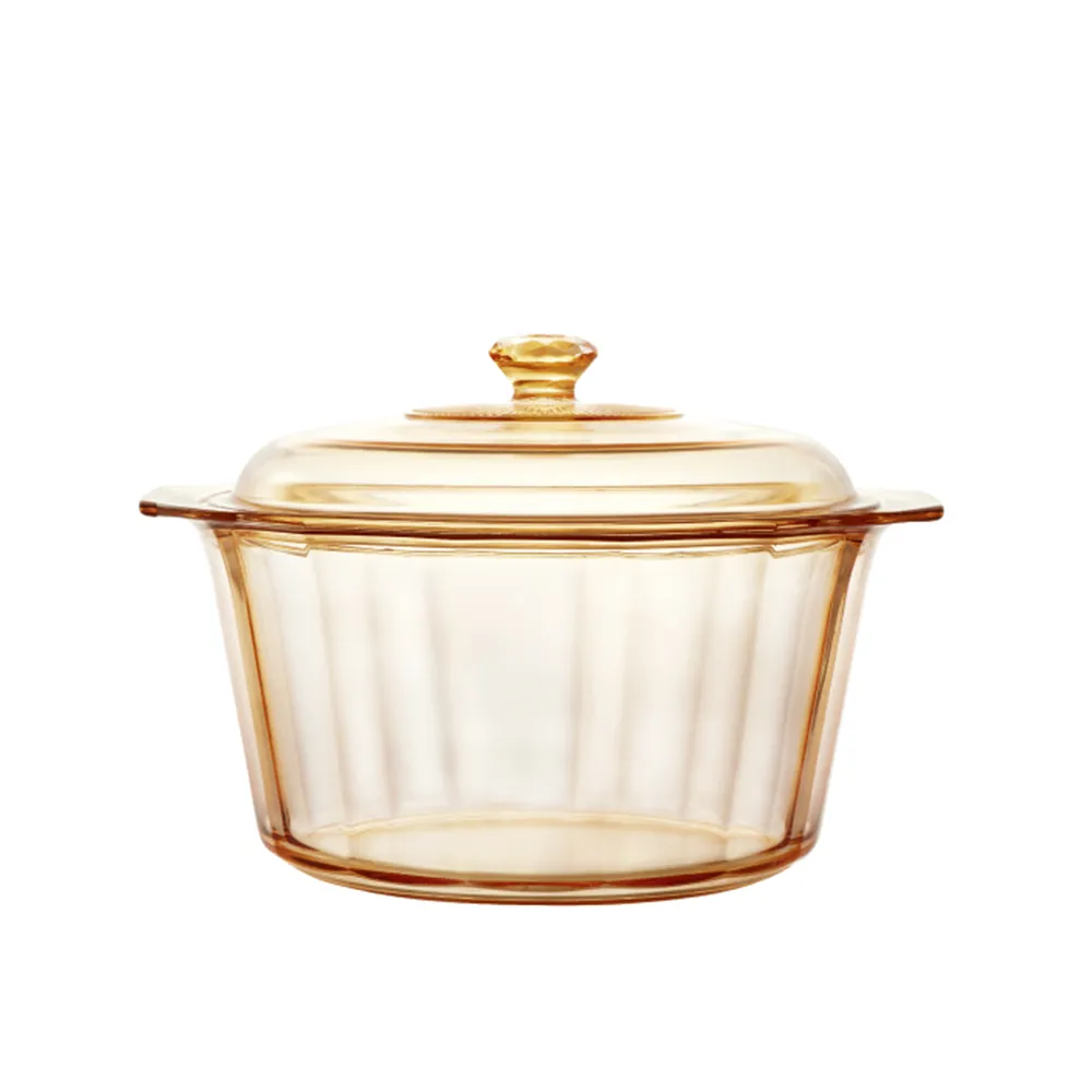 【CorelleBrands 康寧餐具】5L晶鑽透明鍋