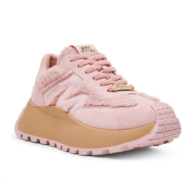 【steve madden】泰迪毛毛厚底德訓鞋SUPERCAMPO-F(粉色)