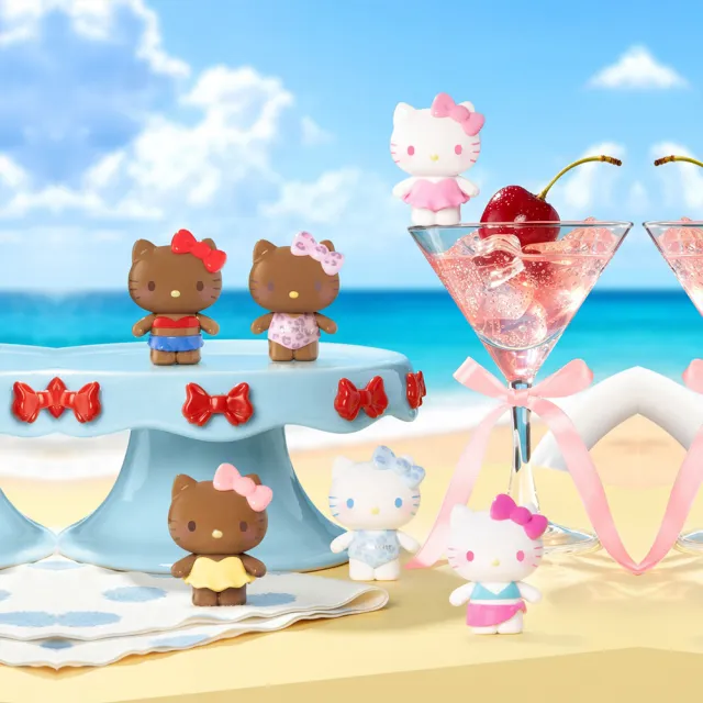 【YENDAR 研達】三麗鷗Hello Kitty繽紛泳衣系列盲袋[8入/中盒](繽紛泳衣)
