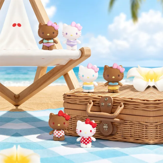 【YENDAR 研達】三麗鷗Hello Kitty繽紛泳衣系列盲袋[8入/中盒](繽紛泳衣)