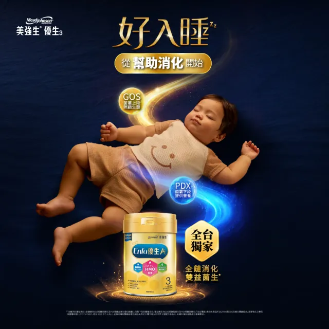 【美強生】官方直營 Enfa A+ 優生3 1-3歲適用 幼兒成長配方_HMO新配方(850gX2入)