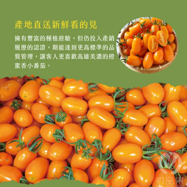 【初品果】高雄美濃達哥橙蜜香小番茄禮盒4斤x4盒(含箱重_送禮/禮盒/水果禮盒)