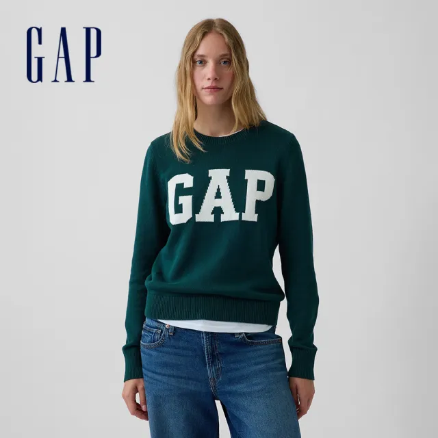 【GAP】Gap Logo圓領毛衣-多色任選(910301)
