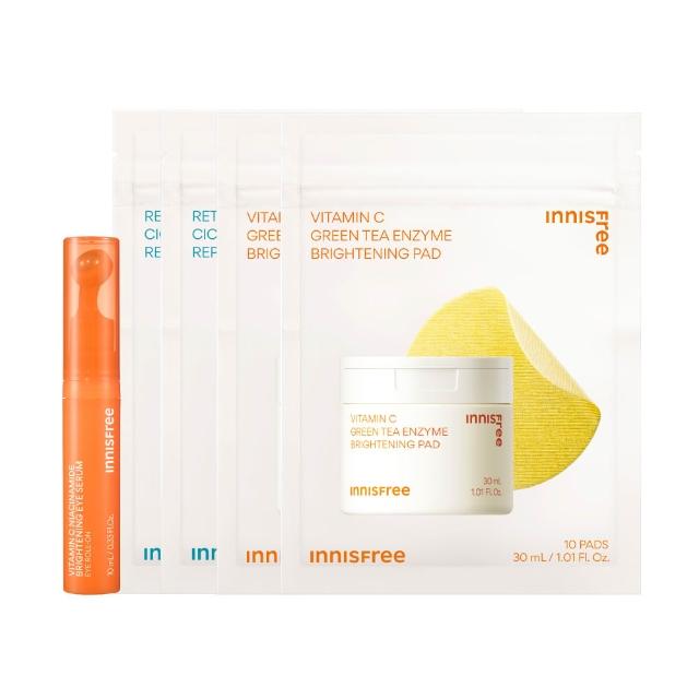 【innisfree】維他命C亮白眼部精華 10ml (滾珠眼霜/亮白/改善泡泡眼、眼周暗沉)