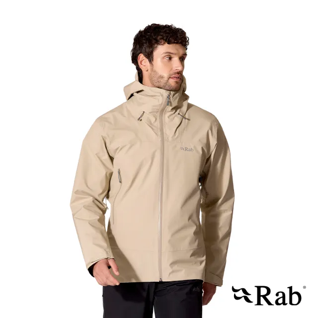 【RAB】Namche GTX Jacket GTX防風防水連帽外套 男款 深鵝卵石白 #QWI87
