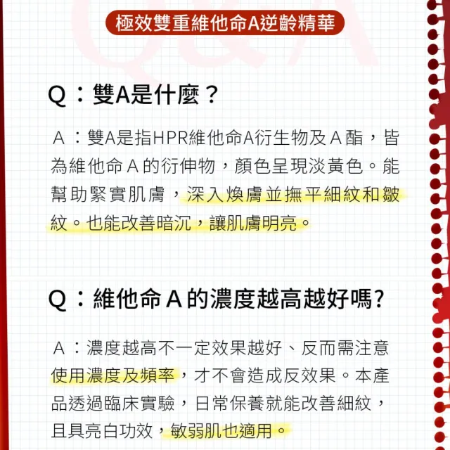 【DermaLab 德美醫研】極效雙重維他命A逆齡精華30ml(2入組)