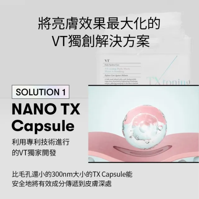 【VT】TX-TONING系列 - 美白煥膚面膜 320g/30片