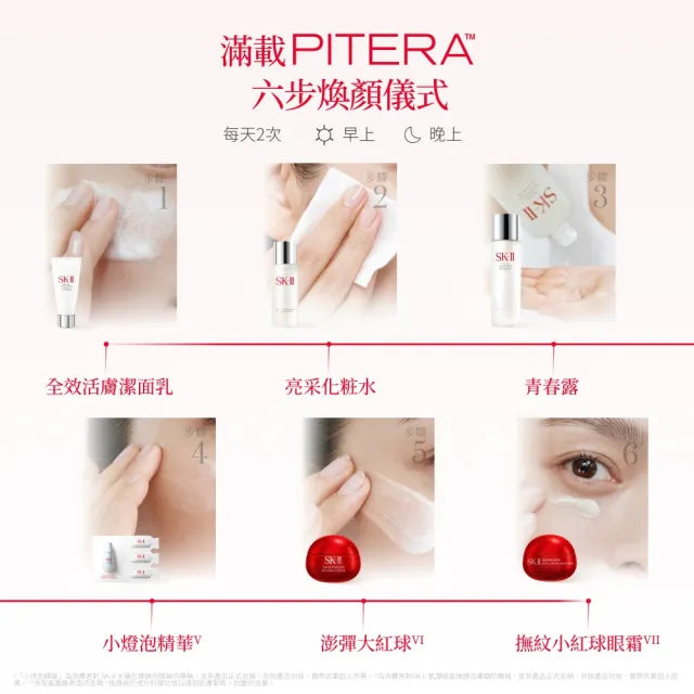 【SK-II】全明星晶透新客組(青春露75ml+潔面乳20g+化粧水30ml+活膚霜5g+眼霜5g+小燈泡精華0.7ml*3)