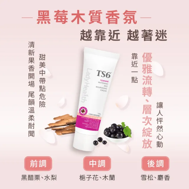 【TS6 護一生】私密美白-超美白香氛誘霜(120gX2瓶)