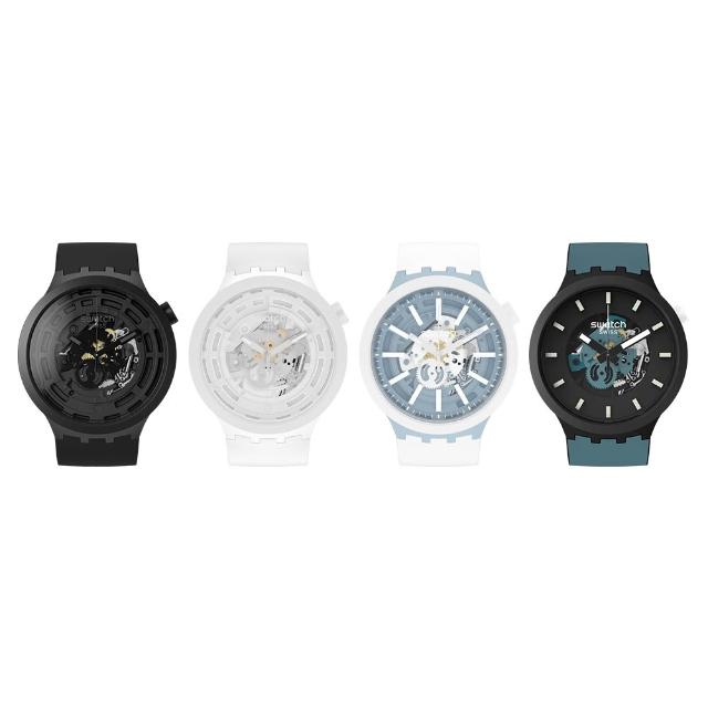 【SWATCH】BIG BOLD系列 大錶面手錶/鏤空機芯/男錶/女錶/瑞士製造/綜合賣場 (47mm)