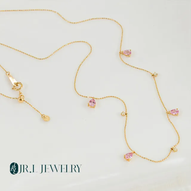 【JR.L JEWELRY】18K金 晨露花園 天然彩色寶石K金項鍊