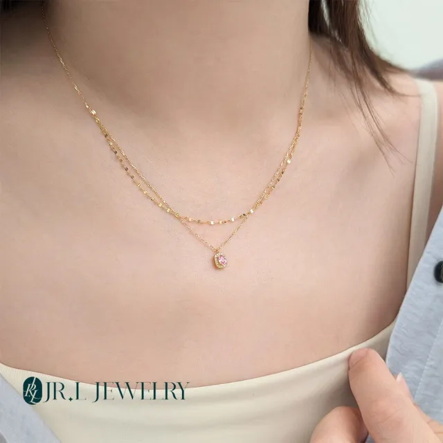 【JR.L JEWELRY】18K金 花漾年華 天然彩色寶石K金項鍊