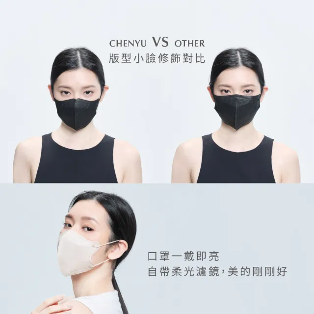 【辰昱】辰昱3D不脫妝醫療口罩_10入單片裝/共五盒(無鼻樑壓條/敏感肌首選/小臉/不沾妝/隨身包裝)